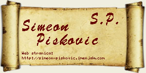 Simeon Pisković vizit kartica